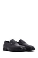 Male Black Leather Classic Loafer | Derimod