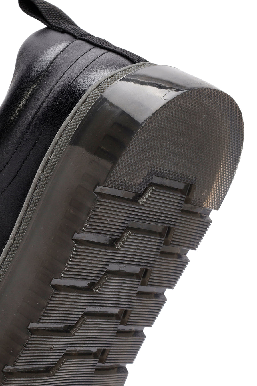 Erkek Siyah Bağcıklı Deri Sneaker