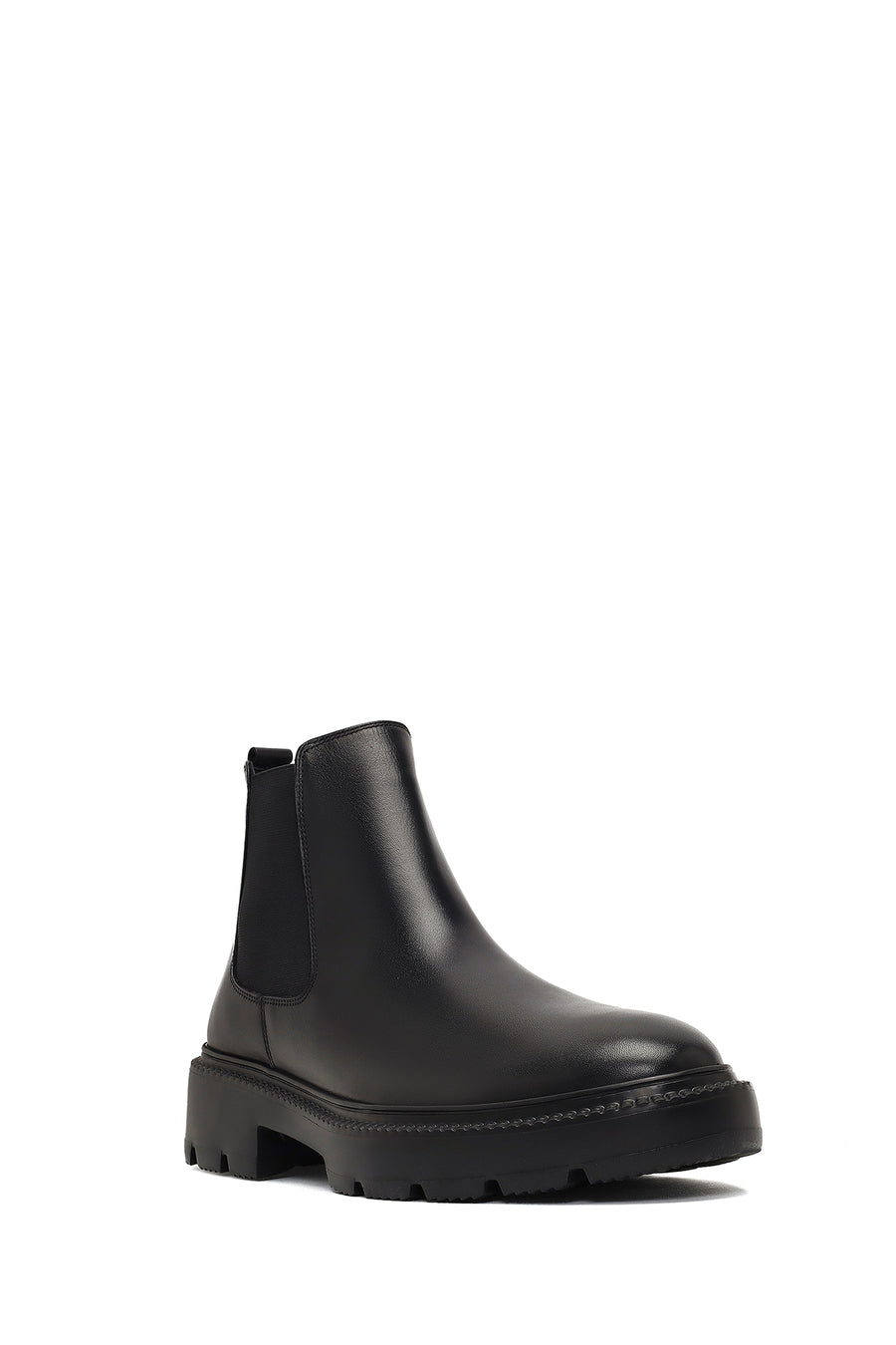 Men's Black Leather Chelsea Boot