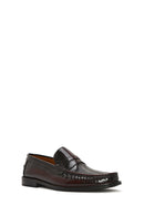 Men's Burgundy Leather Classic Loafer | Derimod
