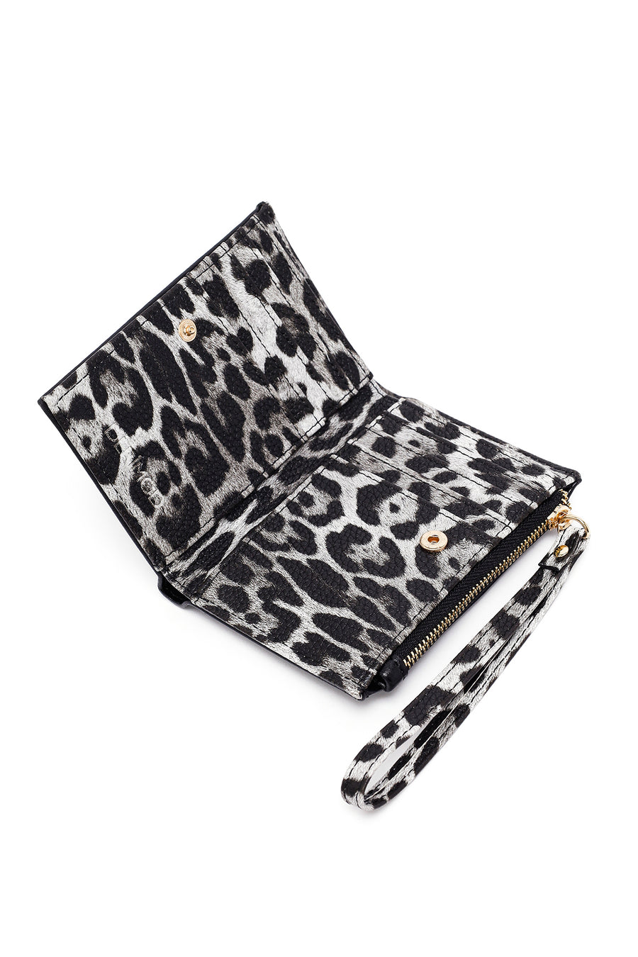 Women's Black Leopard Wallet