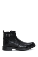 Men's Leather Zippered Boots | Derimod