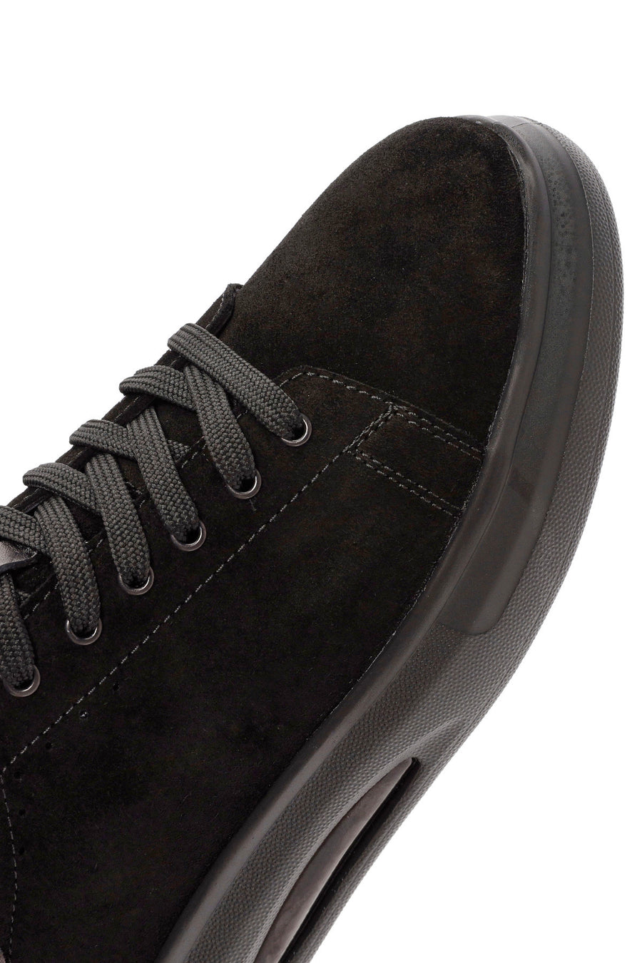 Erkek Siyah Bağcıklı Süet Deri Sneaker