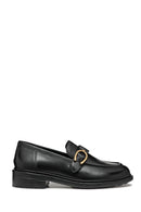 Geox Kadın Siyah Walk Pleasure Deri Maskülen Loafer | Derimod