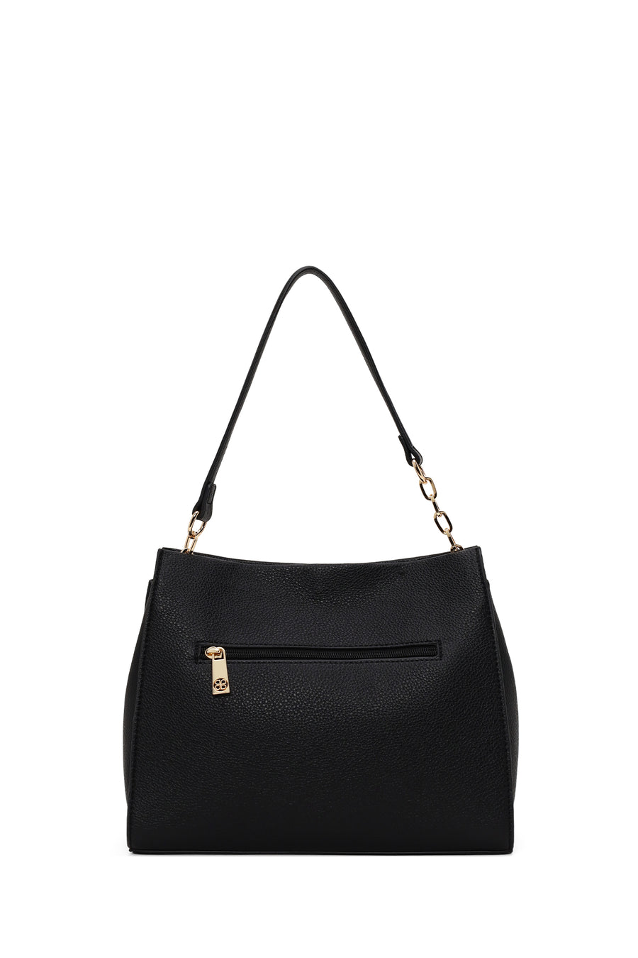 Woman Black Long-Strap Classic Shoulder Bag