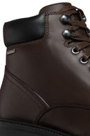 Geox Men's Brown Lagorai + Grip Abx Laced Waterproof Leather Combat Boots | Derimod