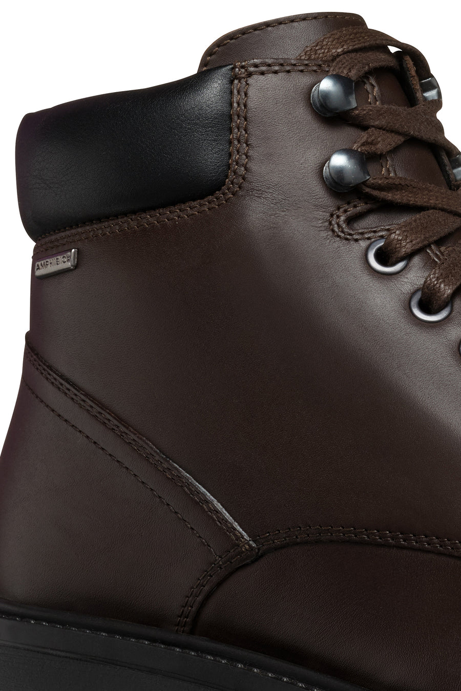 Geox Men's Brown Lagorai + Grip Abx Laced Waterproof Leather Combat Boots