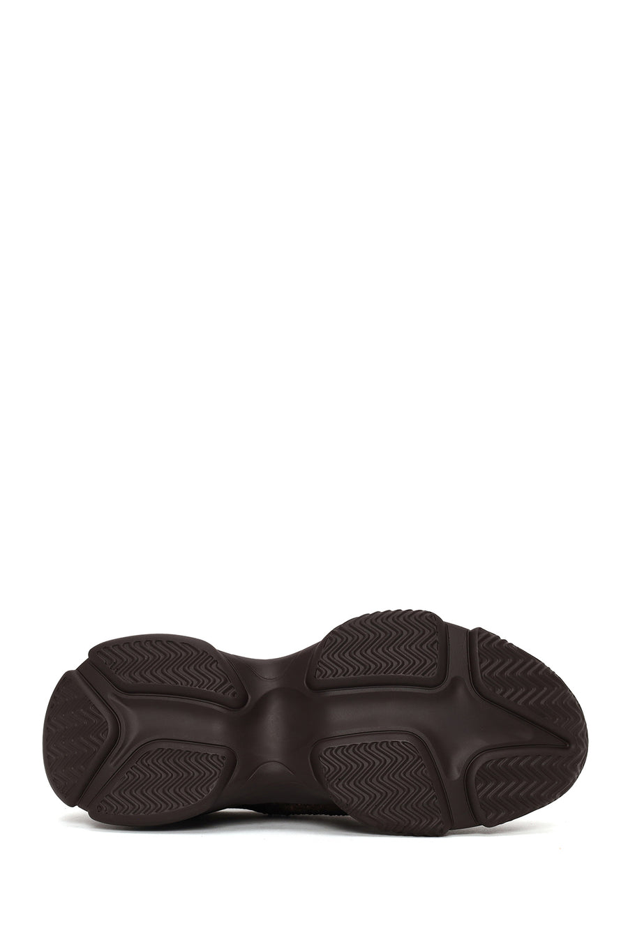 Derimod Zero Woman Brown Lace-Up Fabric Sneaker with Stone Details