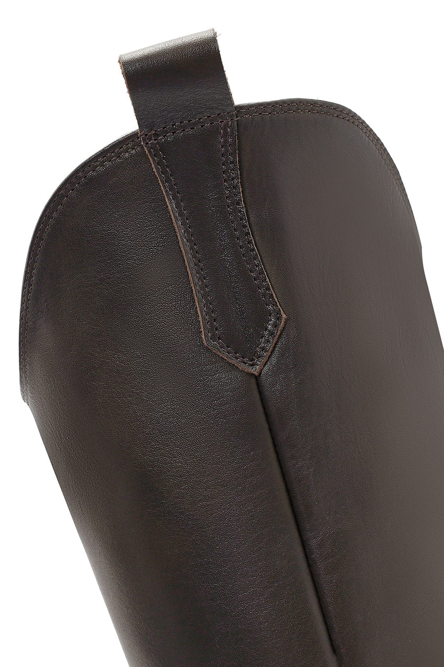 Women's Brown Chunky Heel Leather Cowboy Boots