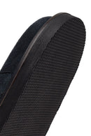 Male Black Strap Suede Slipper | Derimod