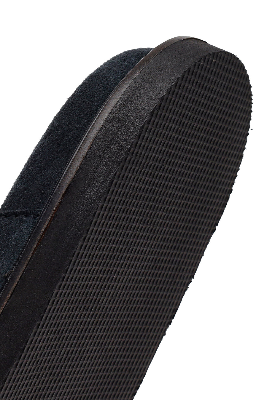 Male Black Strap Suede Slipper