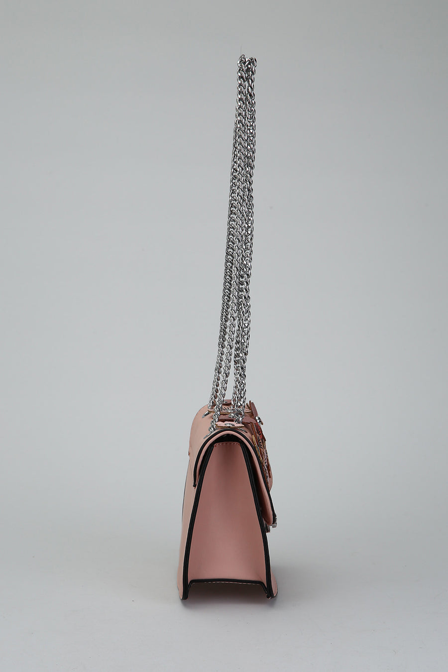 Pink Women's Crossbody Bag with Flower Detail