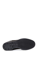 Men's Black Nubuck Leather Chelsea Flat Boots | Derimod
