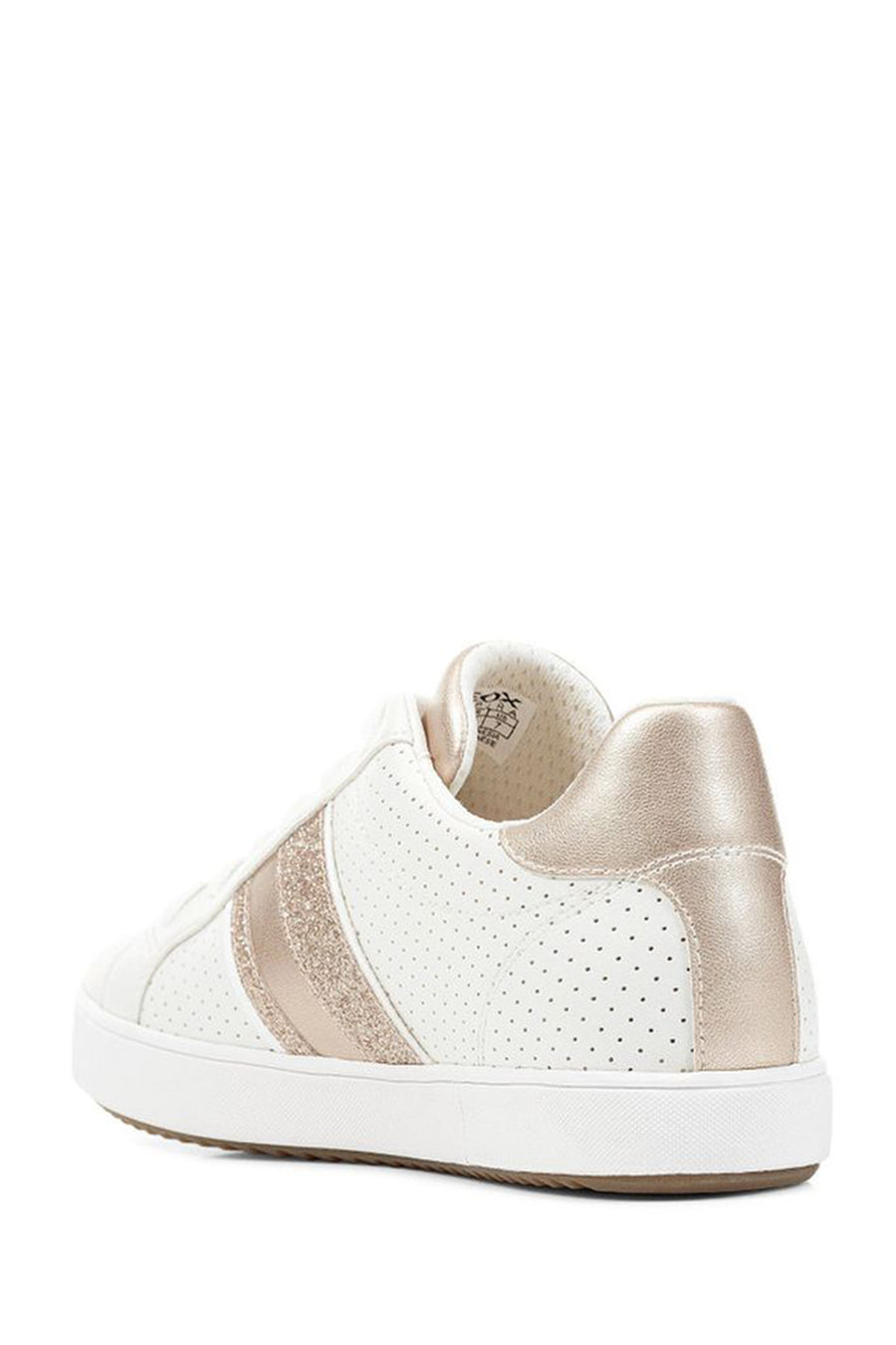 Geox Women's White Blomiee Lace-up Leather Sneaker