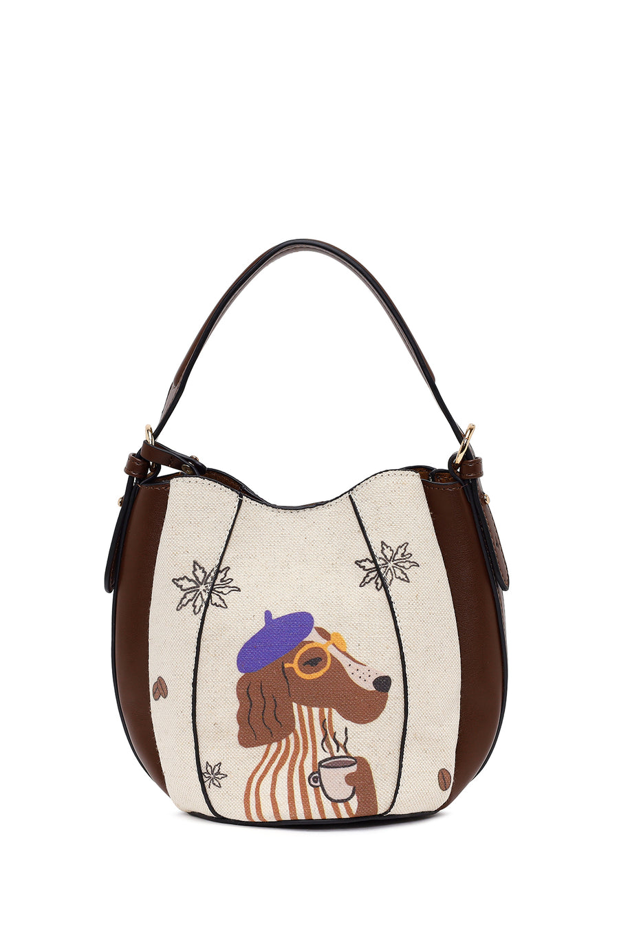 Woman Multicolored Patterned Shoulder Bag