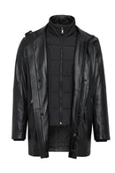 Nathan Men's Black Leather Coat | Derimod