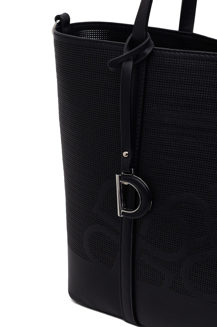 Woman Black Long-Strap Printed Shoulder Bag