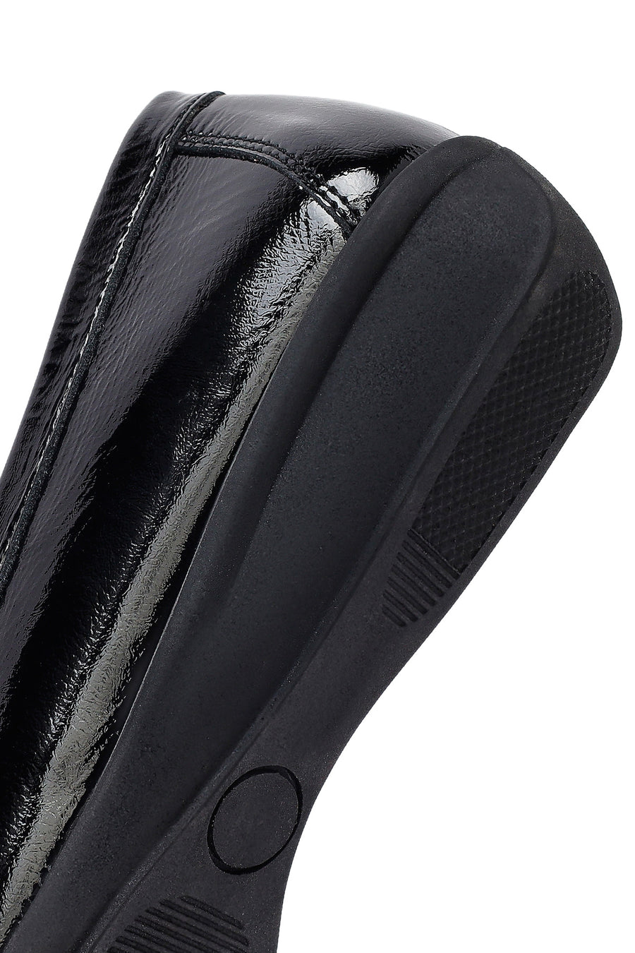 Woman Black Buckle Leather Masculine Loafer