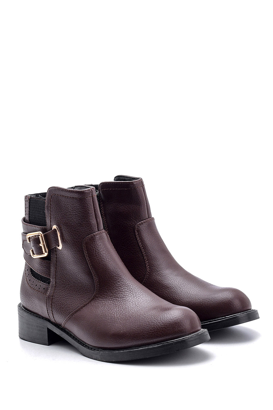 Women's Buckle Detailed Boots