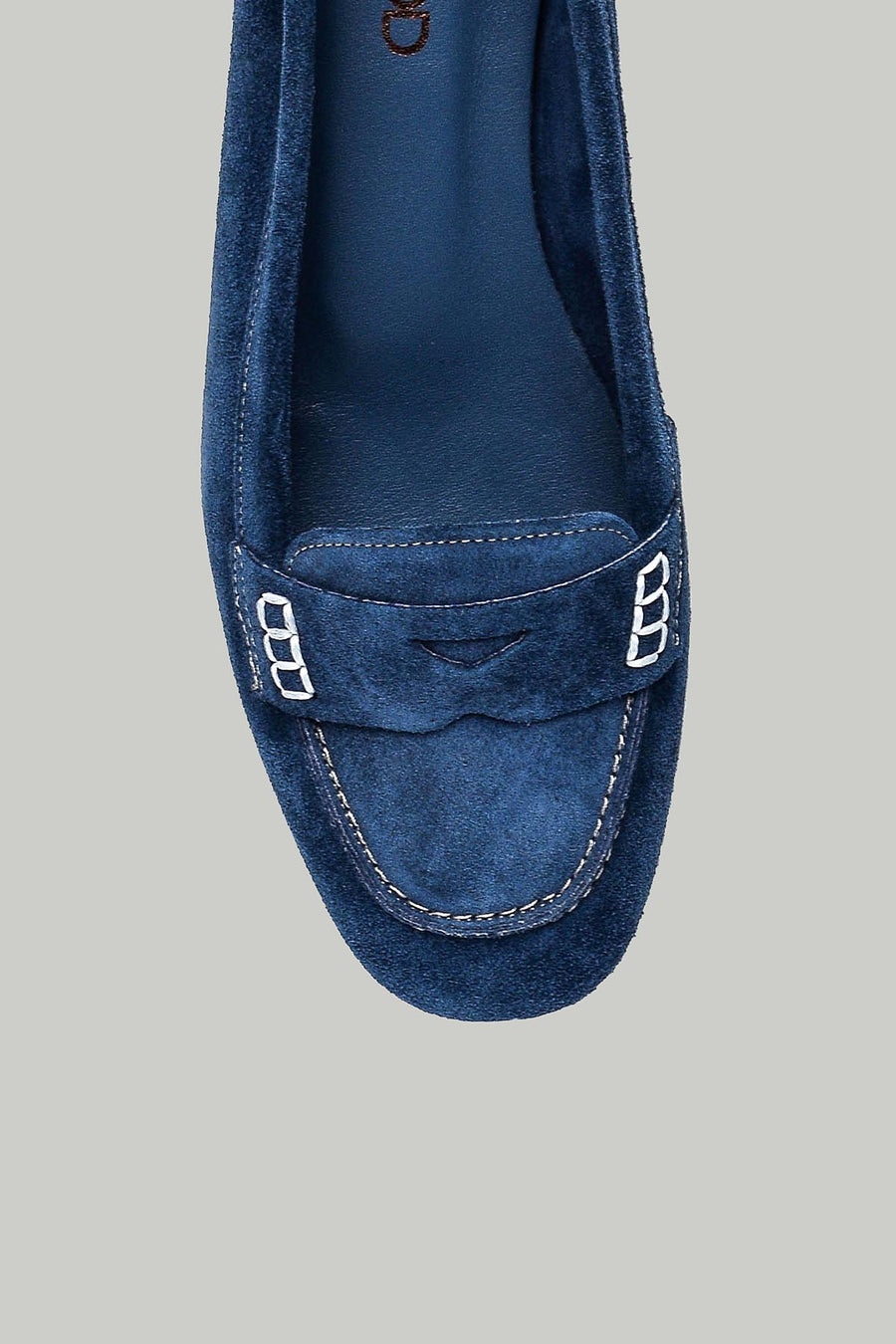 Blue Suede Women's Leather Loafer