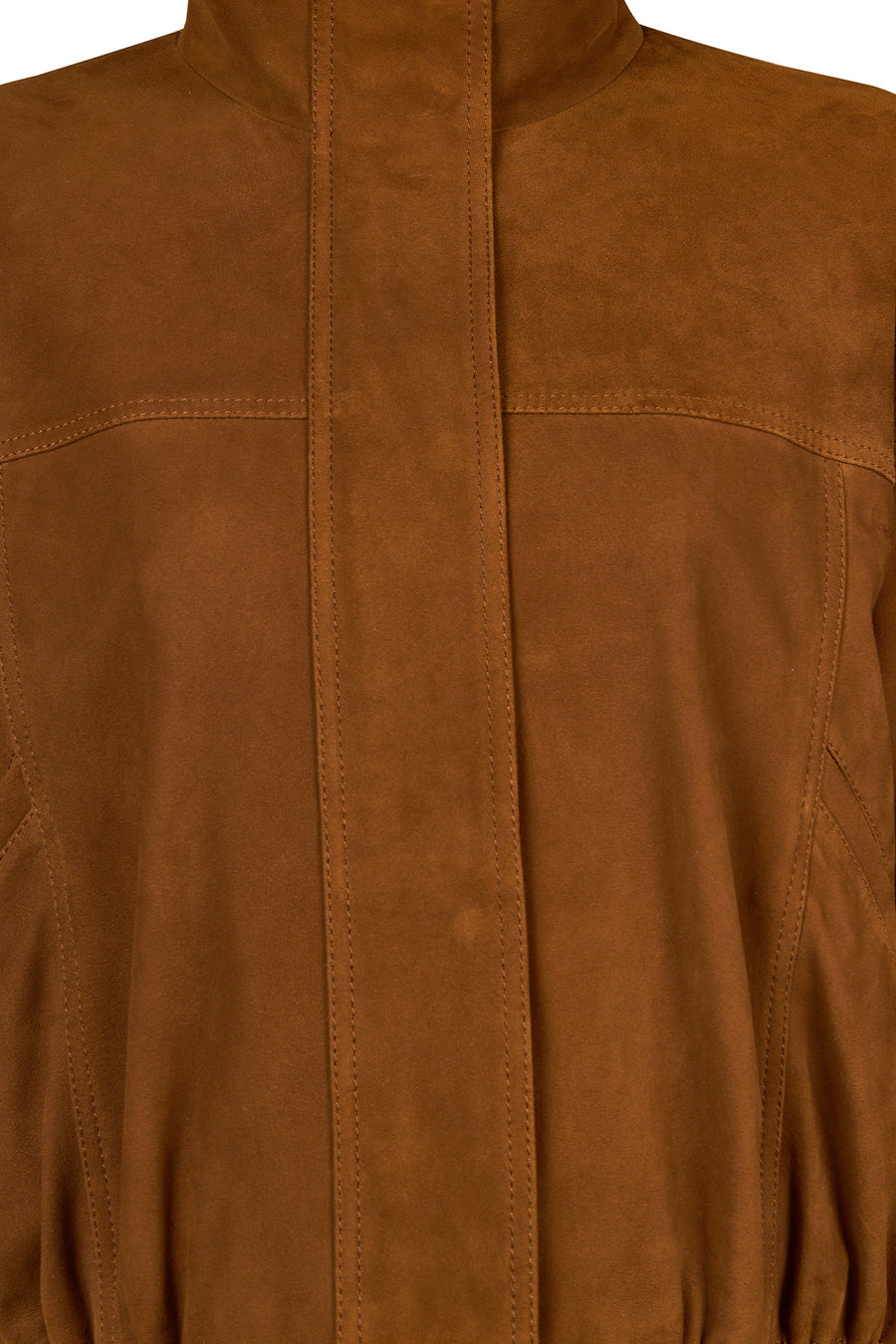 Deborah Woman Brown Oversize Suede Jacket