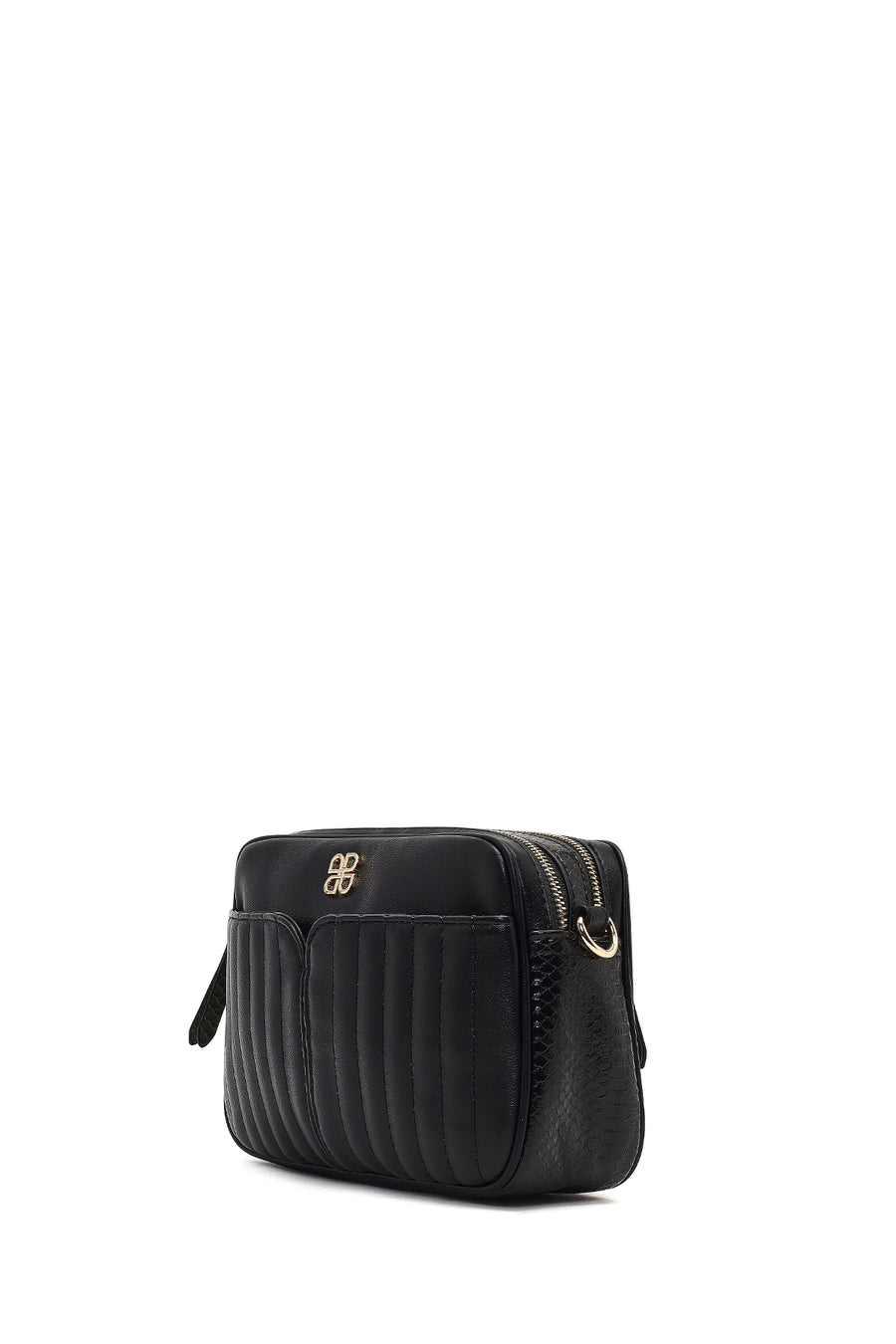 Woman Black Long-Strap Crossbody Bag
