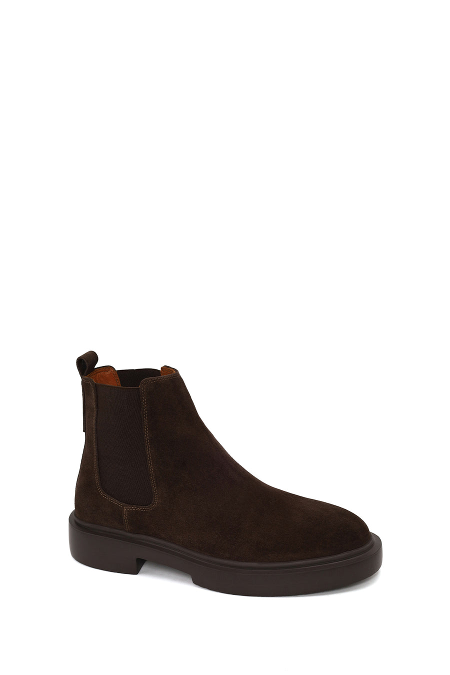 Male Brown Thick-Soled Suede Chelsea Boots