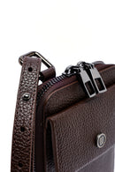Men's Brown Leather Crossbody Bag | Derimod