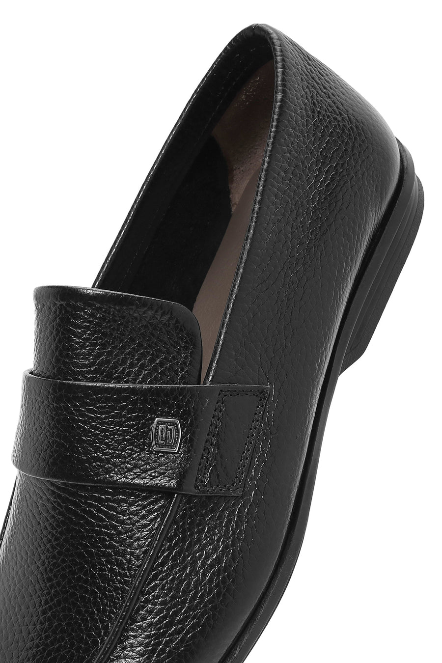 Men's Black Leather Casual Loafer