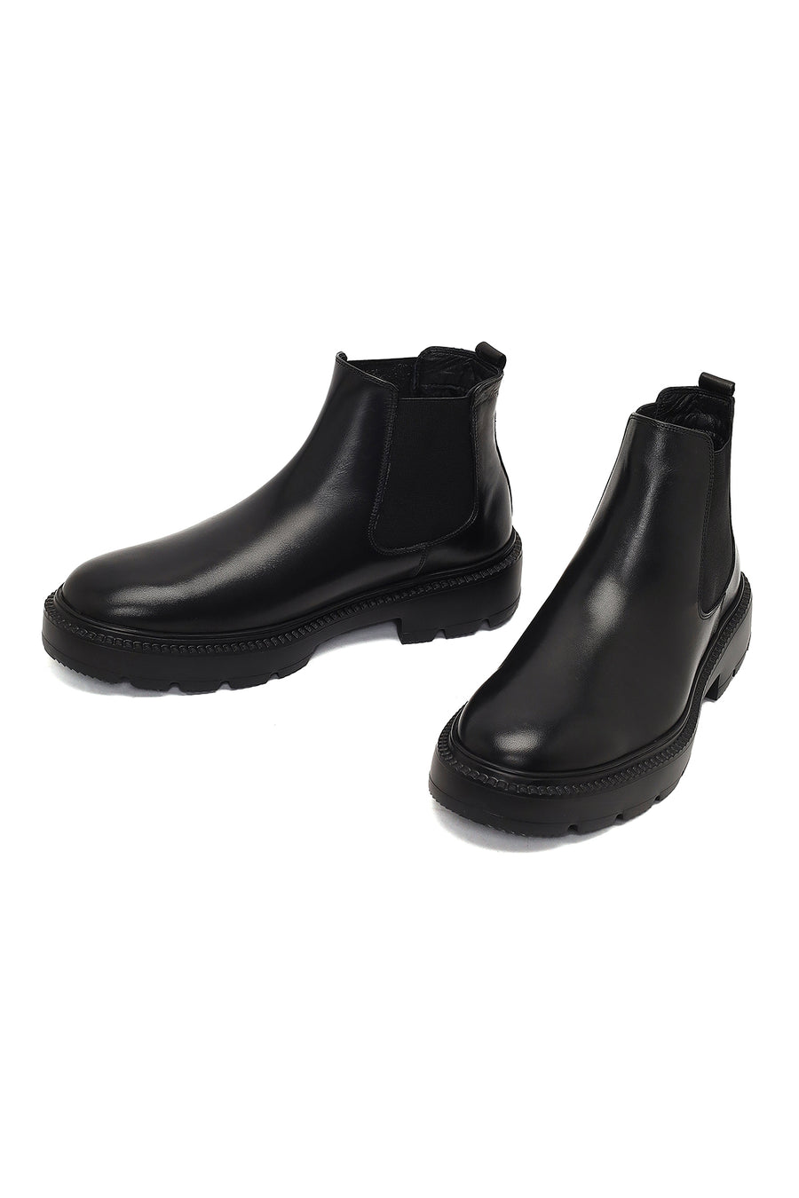 Men's Black Leather Chelsea Boot
