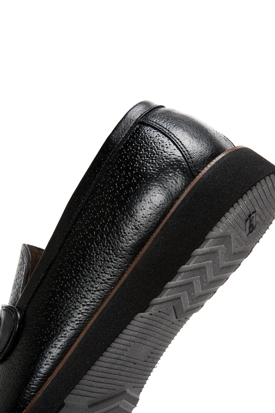 Erkek Siyah Deri Baskılı Casual Loafer