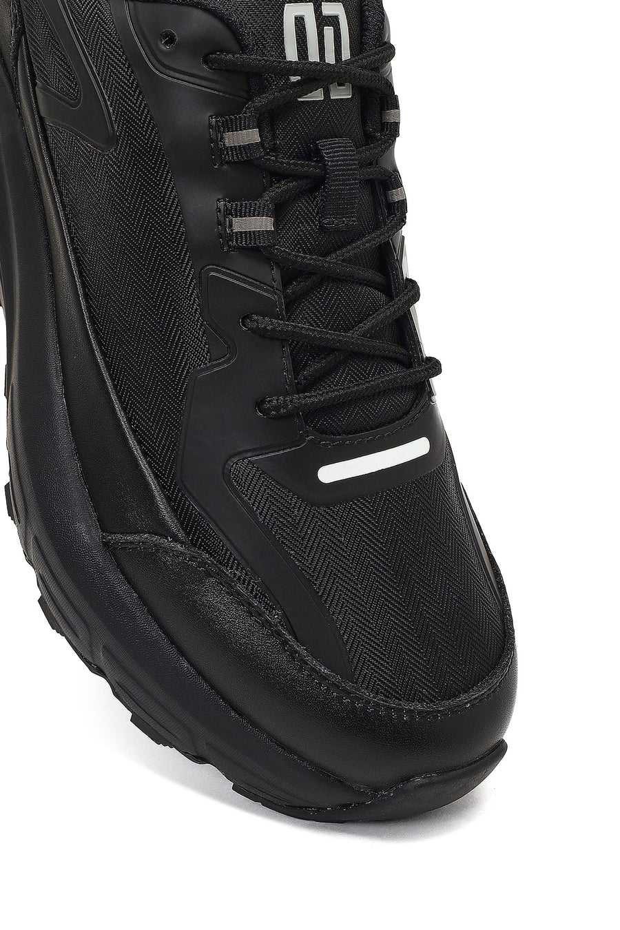Derimod Studio Men's Black Lace-Up Thick-Soled Sneaker