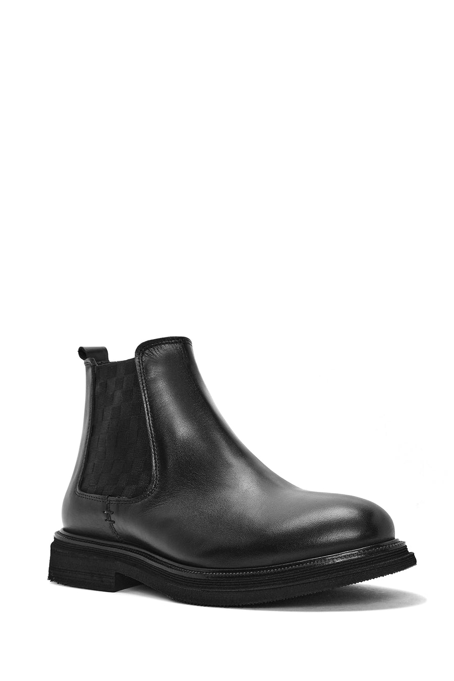 Men's Black Leather Chelsea Boots