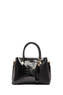 Women's Black Long Strap Crocodile Handbag | Derimod