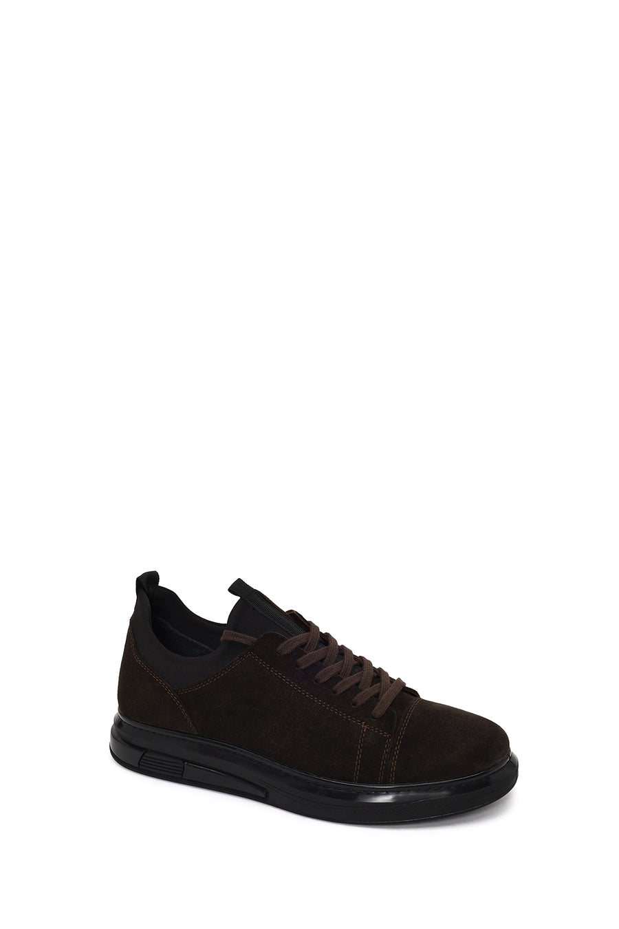 Male Brown Lace-Up Suede Leather Sneaker