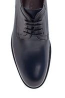 Men's Navy Blue Leather Classic Shoes | Derimod
