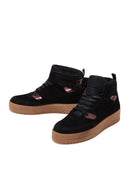 Kadın Siyah Süet Deri Bilekli Sneaker | Derimod