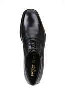 Geox Men's Black Brayden Laced Leather Masculine Classic Shoes | Derimod