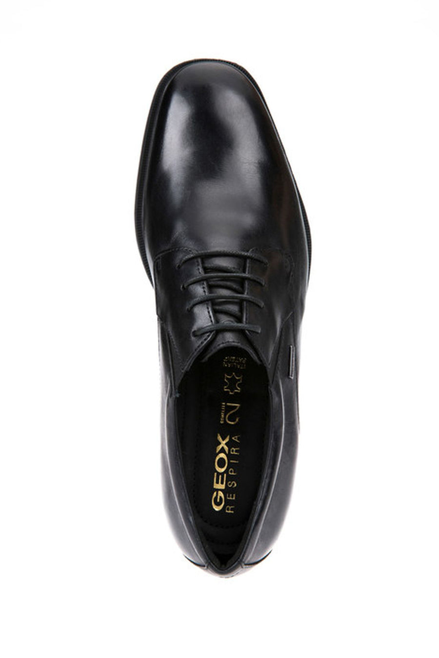 Geox Men's Black Brayden Laced Leather Masculine Classic Shoes
