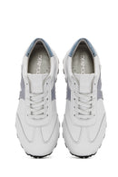 Women's White Lace-Up Leather Sneaker | Derimod