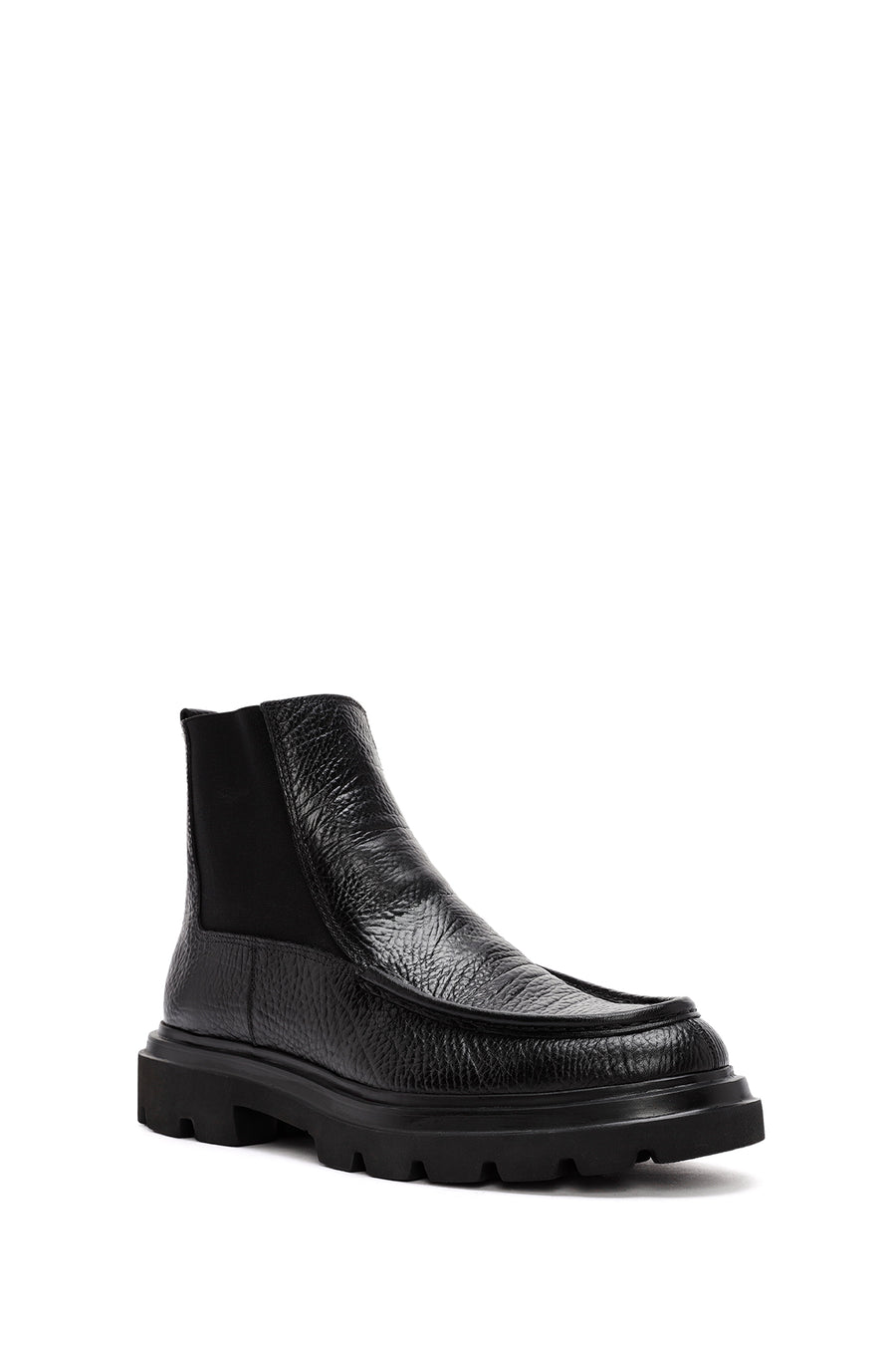 Men's Black Leather Casual Chelsea Boots