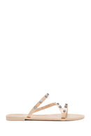 Women's Beige Jelly Stone Slippers | Derimod