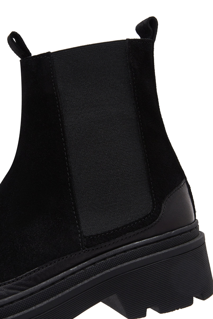 Women's Black Suede Leather Chelsea Boots