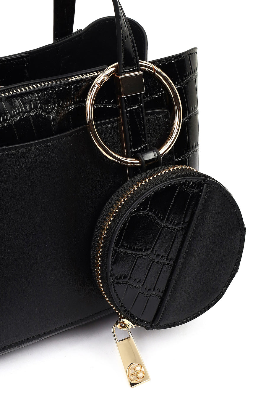 Women's Black Long Strap Mini Classic Handbag