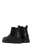 Male Black Thick-Soled Leather Chelsea Boots | Derimod