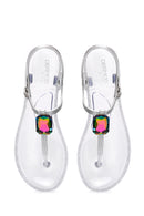 Women's Transparent Jelly Flip Flops Sandals | Derimod