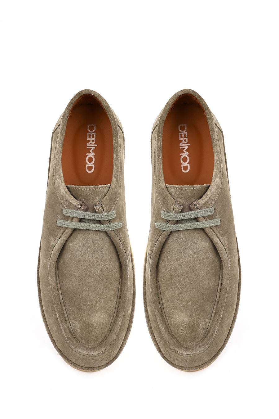 Men's Light Green Suede Leather Casual Shoes