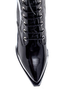 Women's Leather Patent Leather Heeled Boots | Derimod