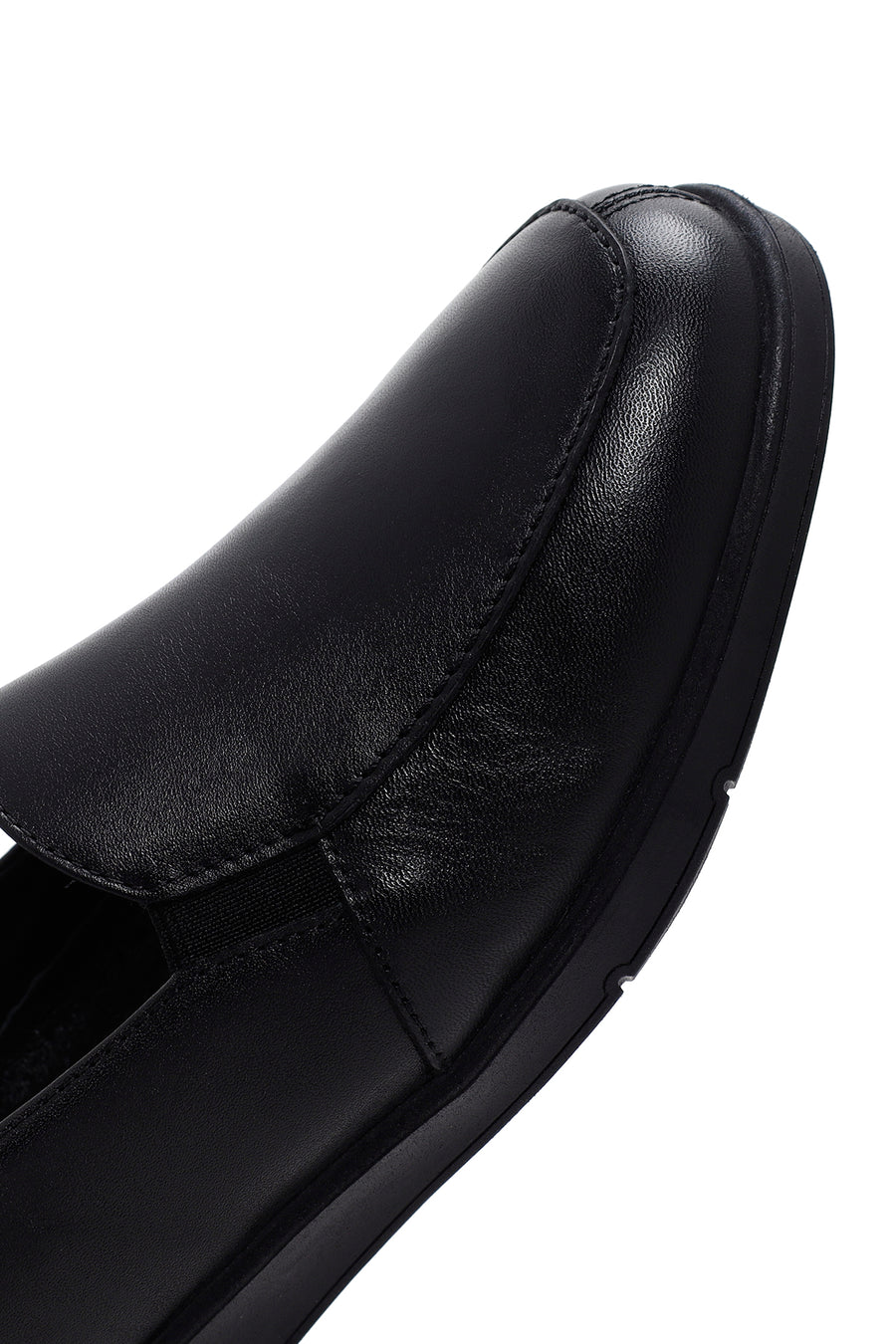 Women's Black Leather Comfort Shoes