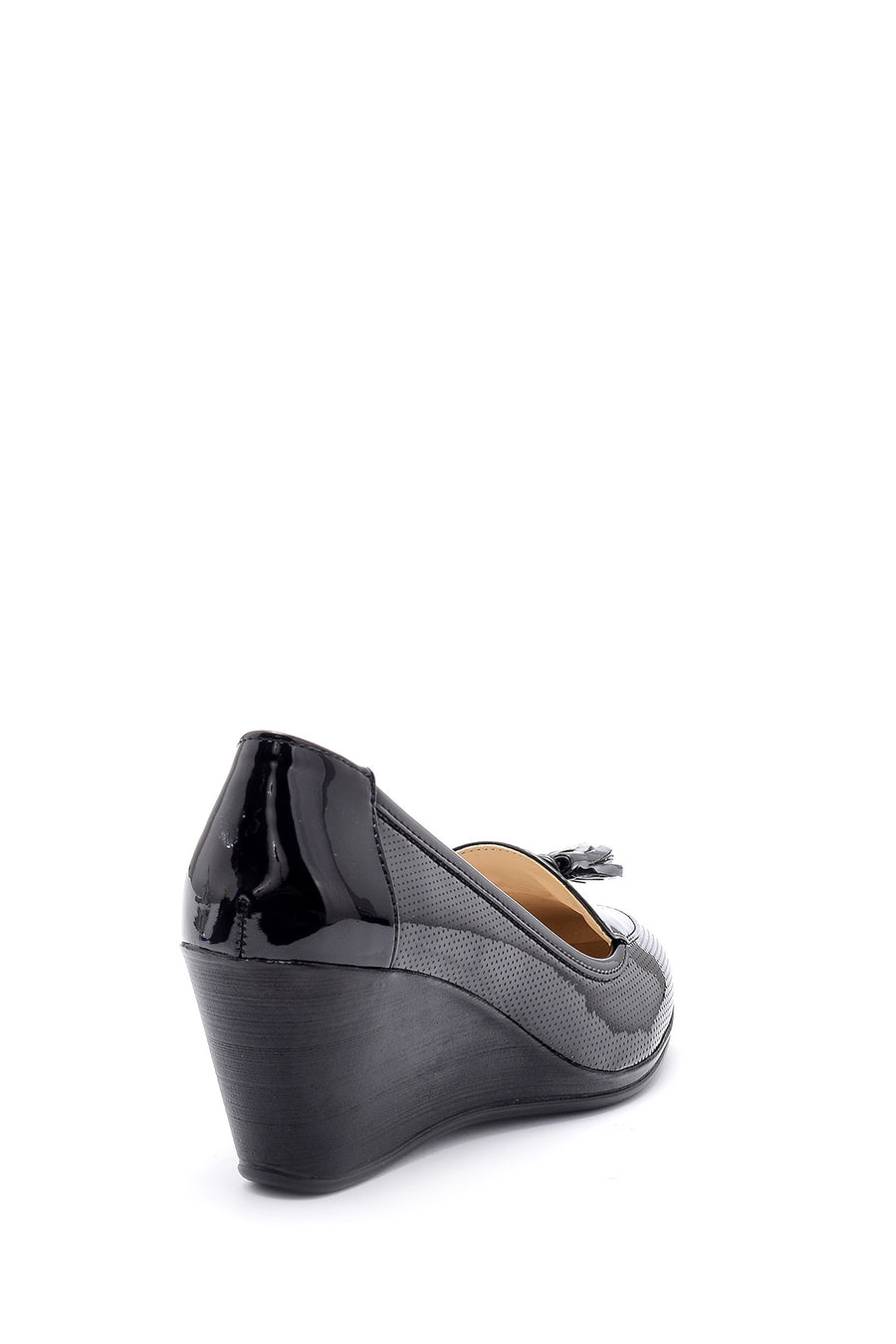 Women's Patent Leather Wedge Heeled Shoes